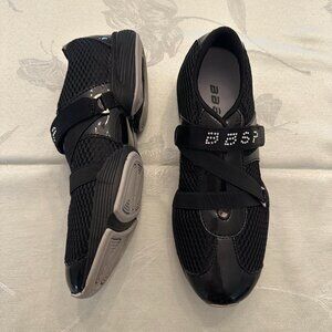 Bebe Sport Black Mesh Sneakers with Rhinestone Strap BRAND NEW – Size  8